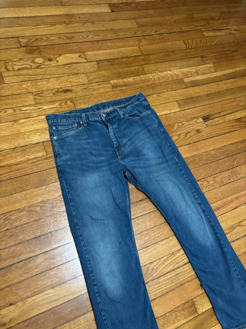 Levi's Mens 513 Slim Straight Jeans Size 36x30 Blue Stretch Cotton Denim - Picture 2 of 7
